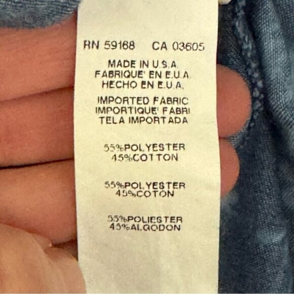 Karen Kane Blue Tie Dye Denim Shirt Dress Collared Button Front Womens Size S - Picture 11 of 12